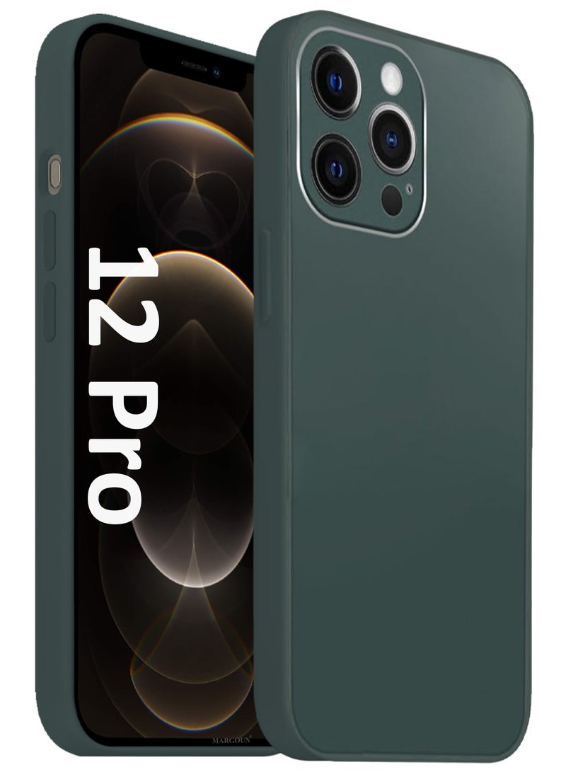 CATANES HiCool Glossy Hard TPU Case for iPhone 12 Pro - Full Coverage , Anti Finger Print , Anti Yellowing , Shockproof Slim Fit Design- Green - Image 1